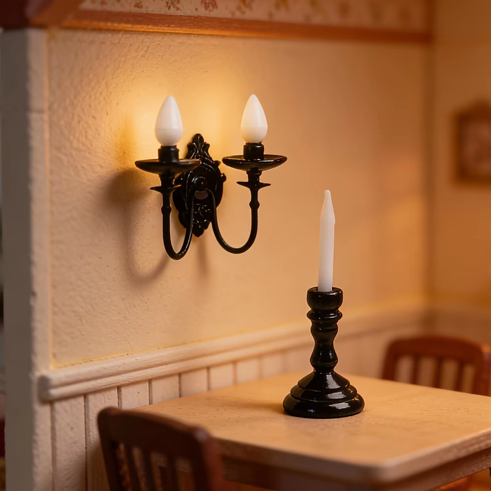 Collectible Vintage Lamps - Vintage-Wandleuchte Kerze 1:12 Maßstab Miniatur Sammlerstück