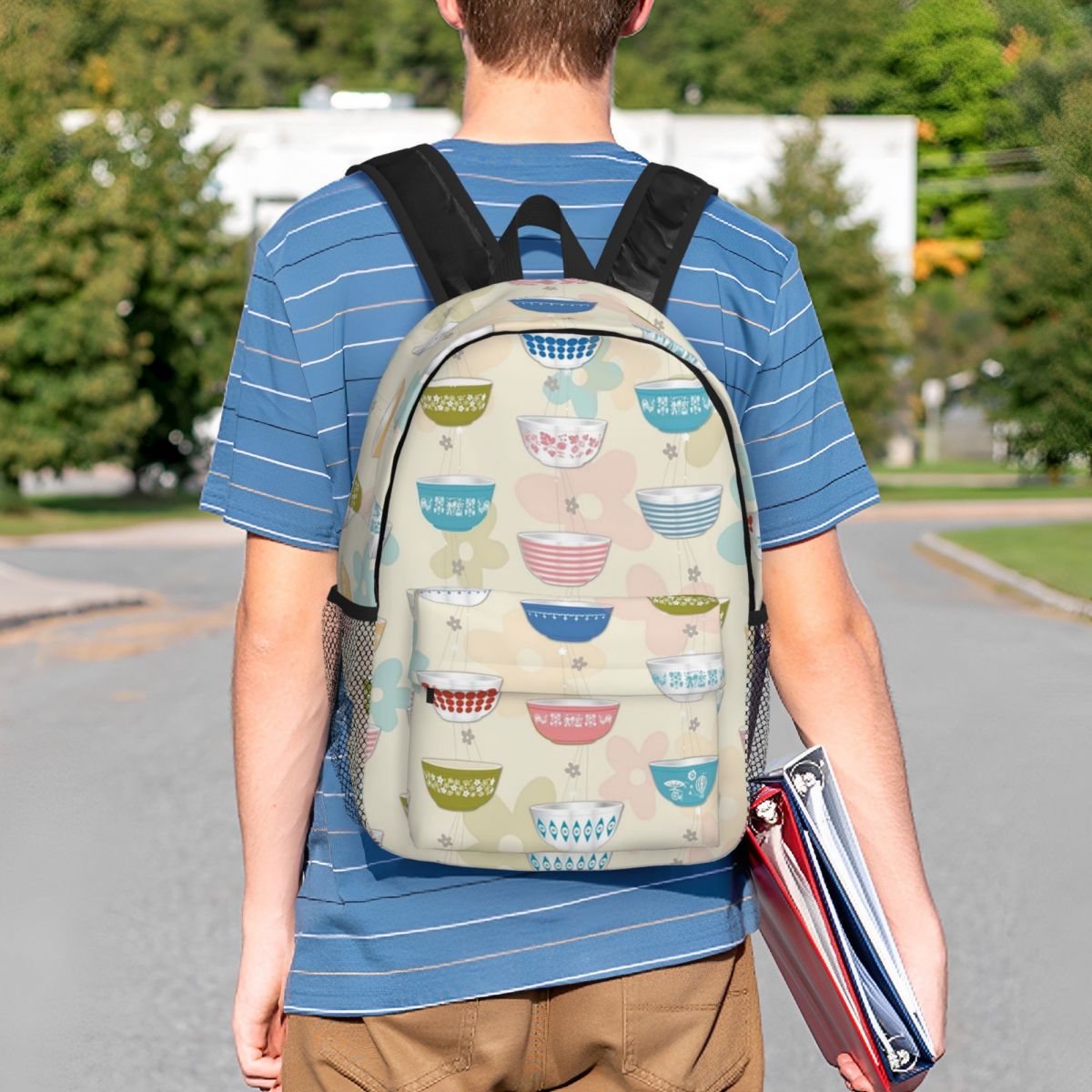Vintage Collectible Pyrex - Vintage Pyrex Bowls Collection Rucksack, Studenten-Büchertasche,