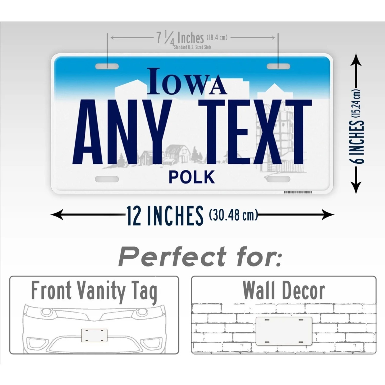 Personalisiertes Iowa Vintage  – Vintage Collectible Signs Bewertung und Preis