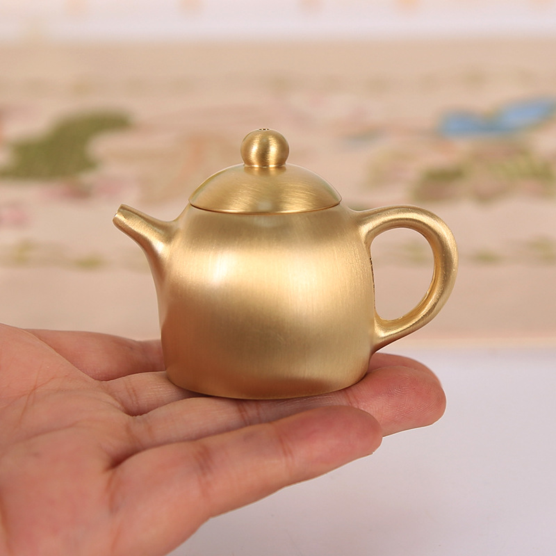Messing-Mini-Teekanne, chinesi – Vintage Collectible Furniture Bewertung und Preis