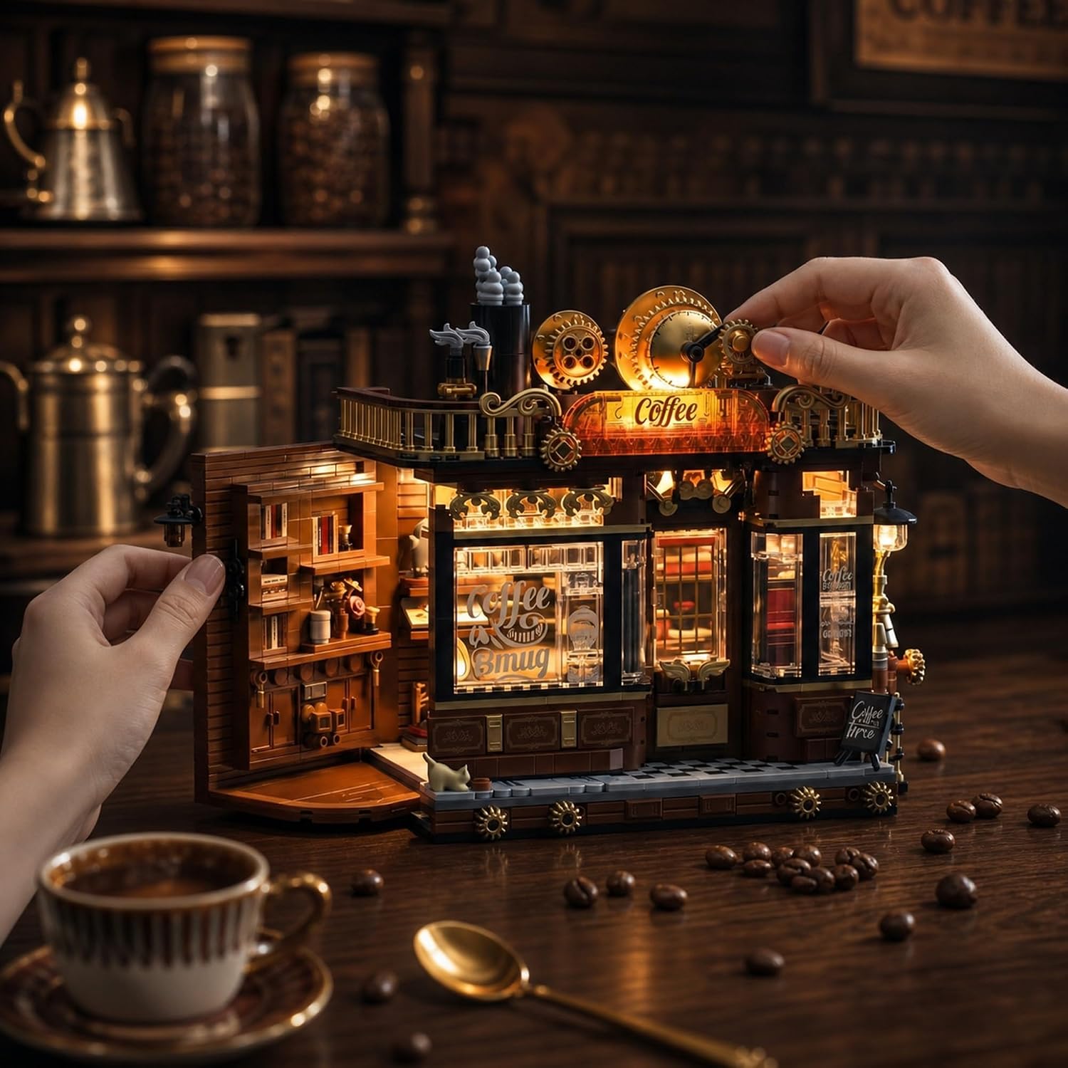 1606 Teile Steampunk Eck-Café  – Vintage Collectible Shop Bewertung und Preis