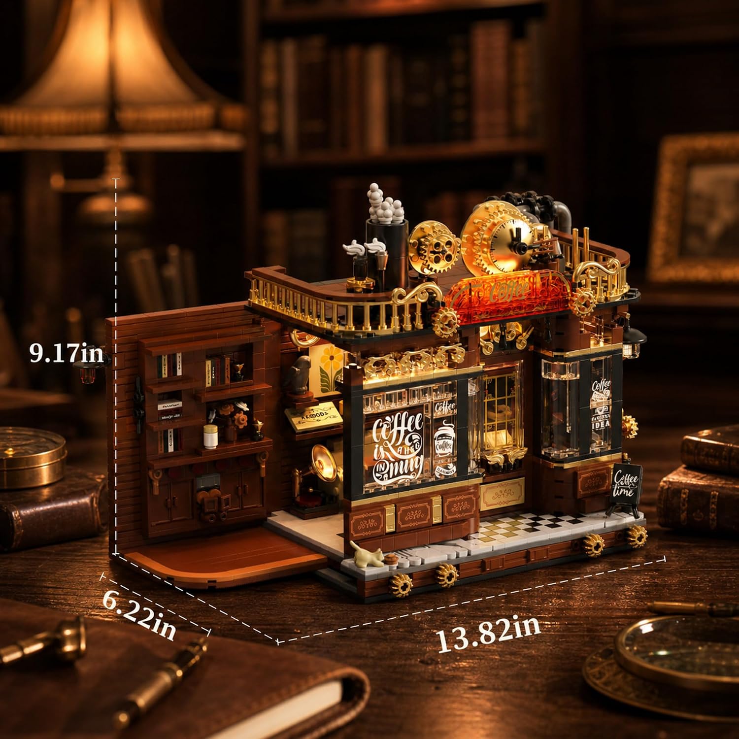 1606 Teile Steampunk Eck-Café  – Vintage Collectible Shop Bewertung und Preis