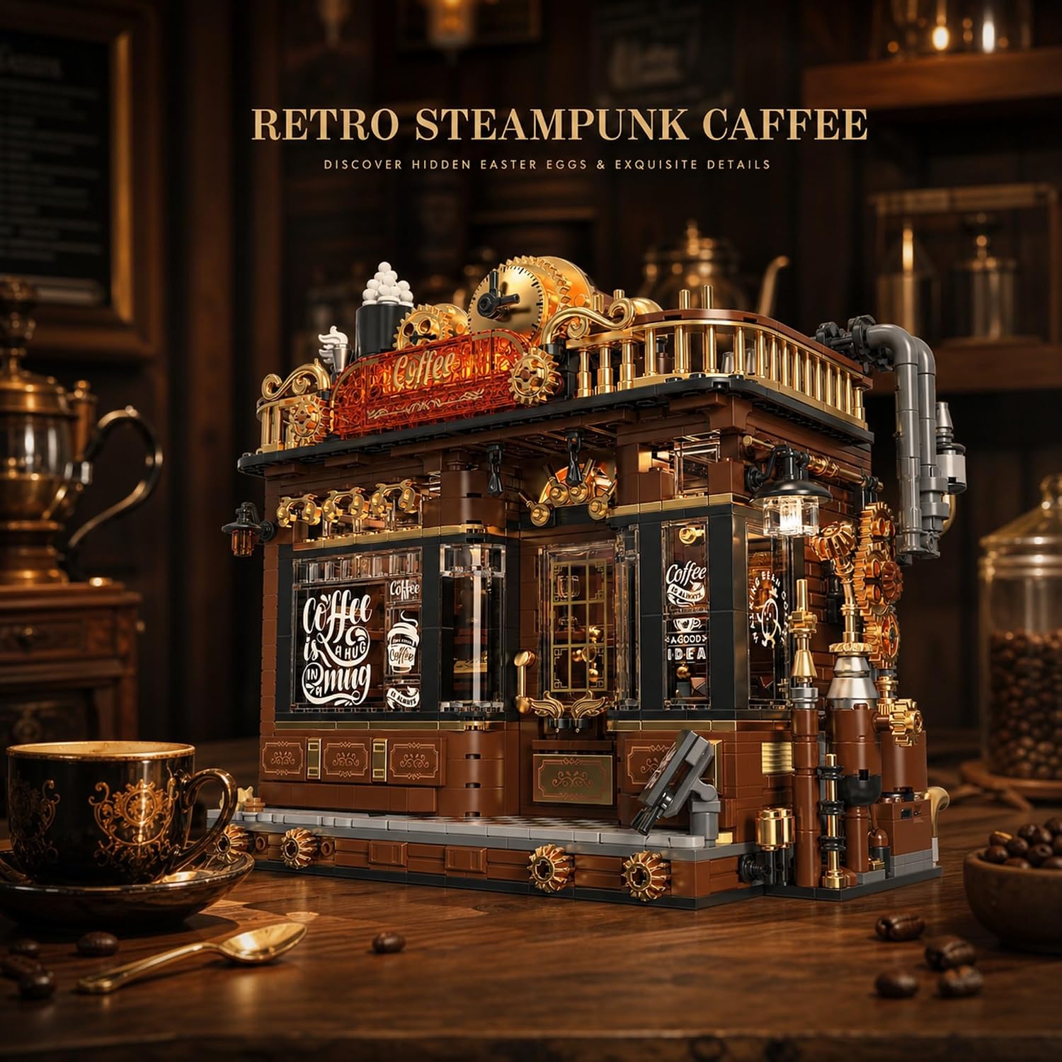 1606 Teile Steampunk Eck-Café  – Vintage Collectible Shop Bewertung und Preis